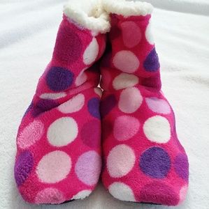 Joe Boxer Ladies Polka Dot Slippers M